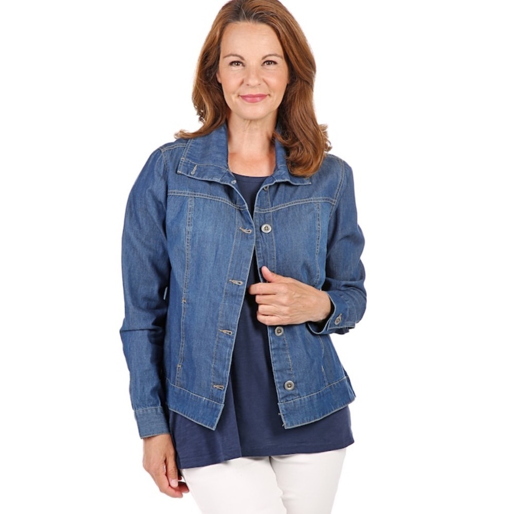 Nwt DIANE GILMAN box pleat boxy jacket
